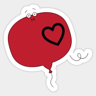 Red Balloon Sticker